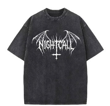 Acid Wash Oversize Cursed T-Shirt