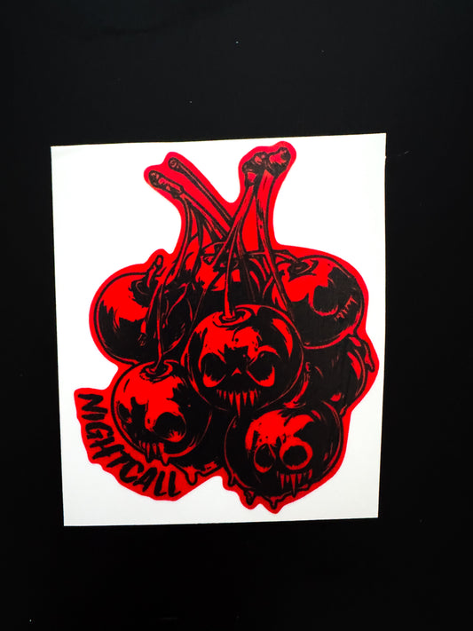 Skull Cherry Bomb Sticker