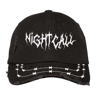 Distressed Nightcall Barbed Wire Trucker Cap